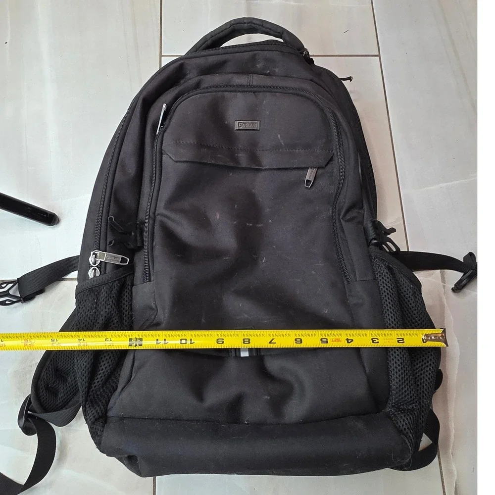 Ouslang Black Laptop Backpack Multi-Compartment Travel School Bag 18in